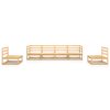 6 pcs conjunto lounge de jardim pinho maciço - Image 3