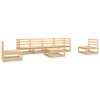 7 pcs conjunto lounge de jardim pinho maciço - Image 2