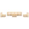 7 pcs conjunto lounge de jardim pinho maciço - Image 3