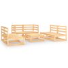 7 pcs conjunto lounge de jardim pinho maciço - Image 2