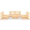 7 pcs conjunto lounge de jardim pinho maciço - Image 3