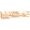 8 pcs conjunto lounge de jardim pinho maciço - Image 2