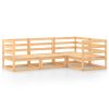 4 pcs conjunto lounge de jardim pinho maciço - Image 2