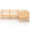 4 pcs conjunto lounge de jardim pinho maciço - Image 3