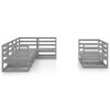 7 pcs conjunto lounge de jardim pinho maciço cinzento - Image 3