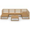 7 pcs conjunto lounge de jardim pinho sólido castanho mel - Image 3