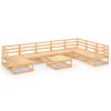 9 pcs conjunto lounge de jardim pinho maciço - Image 2
