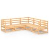 5 pcs conjunto lounge de jardim pinho maciço - Image 2