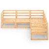 5 pcs conjunto lounge de jardim pinho maciço - Image 3