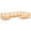 9 pcs conjunto lounge de jardim pinho maciço - Image 2