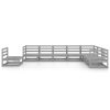 8 pcs conjunto lounge de jardim pinho sólido cinzento - Image 3