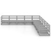 9 pcs conjunto lounge de jardim pinho sólido cinzento - Image 3