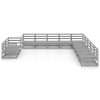 11 pcs conjunto lounge de jardim pinho maciço cinzento - Image 3