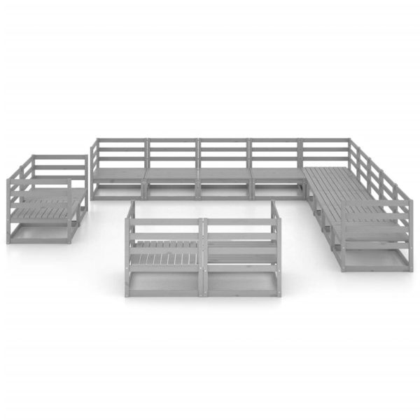 13 pcs conjunto lounge de jardim pinho maciço - Image 3