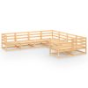 8 pcs conjunto lounge de jardim pinho maciço - Image 2