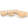12 pcs conjunto lounge de jardim pinho maciço - Image 2