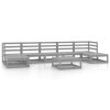 8 pcs conjunto lounge de jardim pinho maciço - Image 2