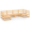 6 pcs conjunto lounge de jardim pinho maciço - Image 2