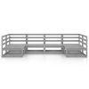 6 pcs conjunto lounge de jardim pinho maciço - Image 3