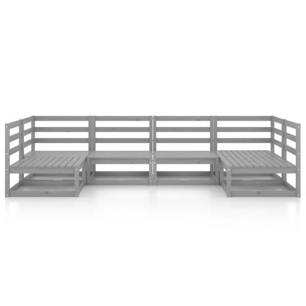 6 pcs conjunto lounge de jardim pinho maciço - Image 3