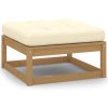 Apoio de pés p/ jardim c/ almofadões 2 pcs pinho maciço - Image 3