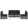 4 pcs conjunto longue de jardim c/ almofadões pinho maciço - Image 3