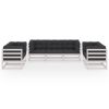 7 pcs conjunto lounge de jardim c/ almofadões pinho maciço - Image 3