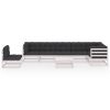 8 pcs conjunto lounge de jardim c/ almofadões pinho maciço - Image 3