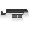 10 pcs conjunto lounge de jardim c/ almofadões pinho maciço - Image 3