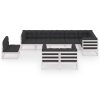 10 pcs conjunto lounge de jardim c/ almofadões pinho maciço - Image 3