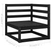10 pcs conjunto longue jardim c/ almofadões pinho maciço preto - Image 7