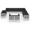 13 pcs conj. lounge de jardim c/ almofadões pinho maciço branco - Image 3