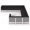 12 pcs conj. lounge de jardim c/ almofadões pinho maciço branco - Image 2