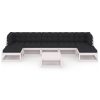 8 pcs conj. lounge de jardim c/ almofadões pinho maciço branco - Image 3