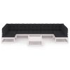 8 pcs conj. lounge de jardim c/ almofadões pinho maciço branco - Image 3