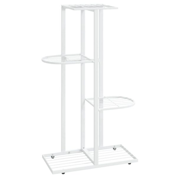 Suporte de vasos c/ 4 prateleiras 43x22x76 cm metal branco - Image 2