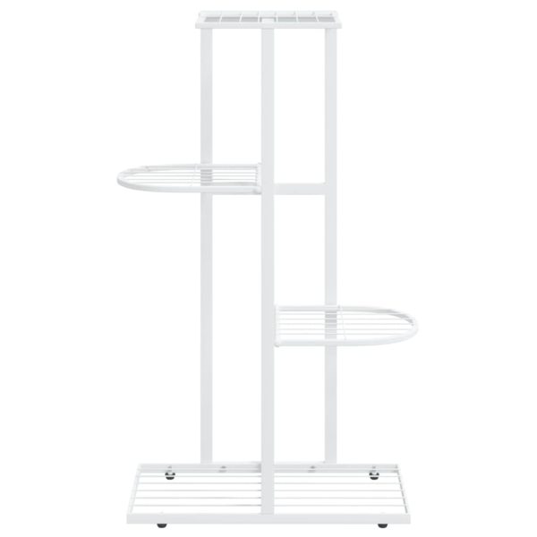 Suporte de vasos c/ 4 prateleiras 43x22x76 cm metal branco - Image 3