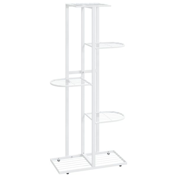Suporte de vasos c/ 5 prateleiras 43x22x98 cm metal branco - Image 2