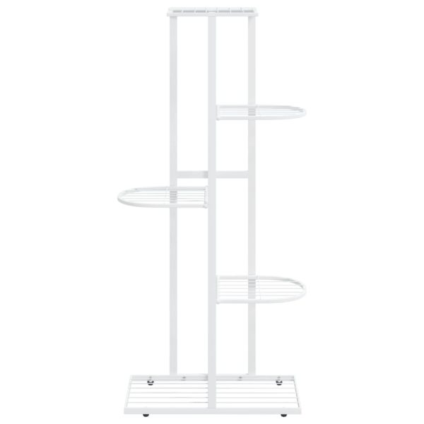 Suporte de vasos c/ 5 prateleiras 43x22x98 cm metal branco - Image 3
