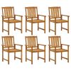 Cadeiras de jardim com almofadões 6 pcs acácia maciça - Image 3