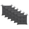 Cadeiras de jantar p/ jardim 6 pcs c/ almofadões acácia maciça - Image 4