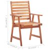Cadeiras de jantar p/ jardim 6 pcs c/ almofadões acácia maciça - Image 6