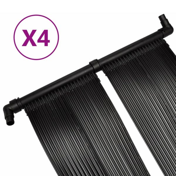 Painéis aquecedores solares de piscina 4 pcs 80x620 cm - Image 2