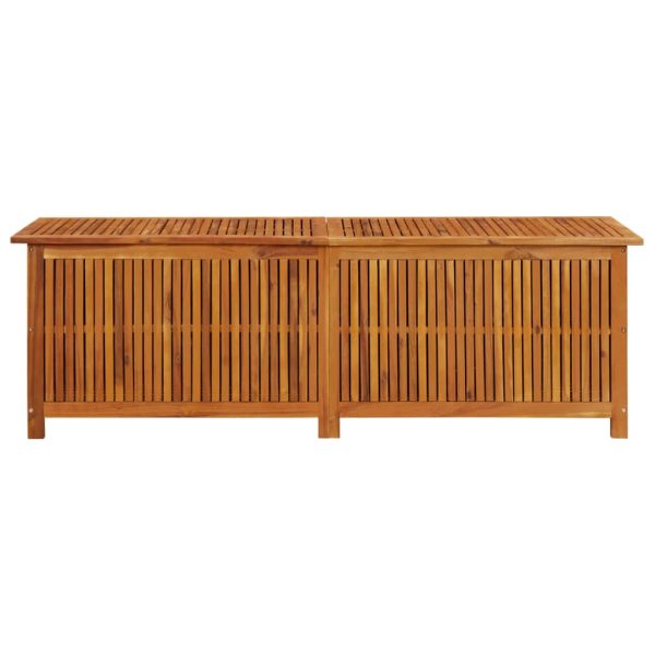 Caixa de arrumação p/ jardim 175x50x58 cm madeira acácia maciça - Image 2