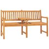 Banco de jardim 3 lugares c/ mesa 150 cm madeira de teca maciça
