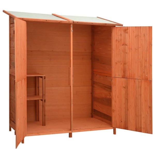 Abrigo p/ ferramentas de jardim 136x75x160 cm abeto maciço - Image 2