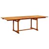 Mesa de jantar p/ jardim (160-240)x100x75 cm acácia maciça - Image 2