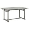 Mesa de jantar p/ jardim (150-200)x100x75 cm acácia maciça - Image 3