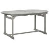 Mesa de jantar p/ jardim (160-240)x100x75 cm acácia maciça - Image 3