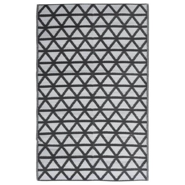 Tapete de exterior 140x200 cm PP preto - Image 2